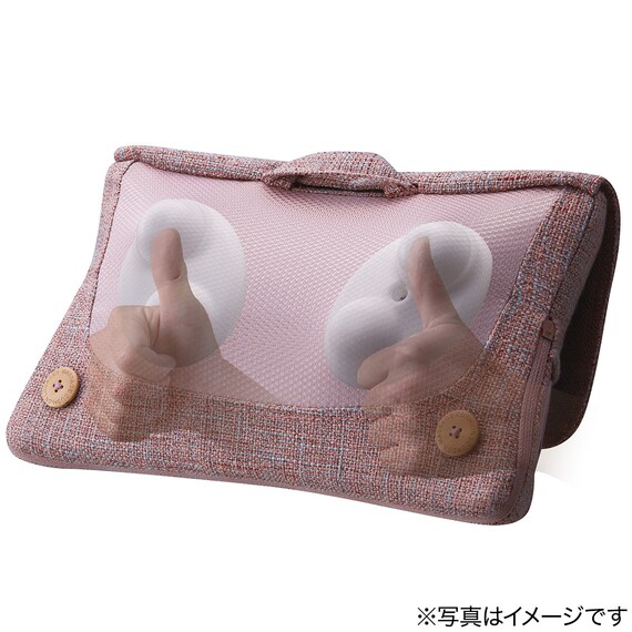 持ち運びしやすいミニマッサージクッション  (ピンク) 2枚目画像