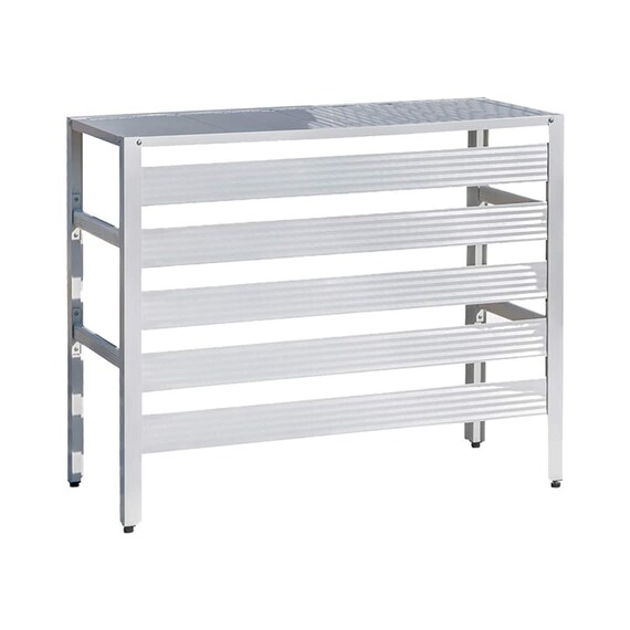 アルミ製エアコン室外機カバー(Sサイズ ホワイト) 1枚目画像