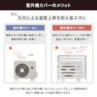 アルミ製エアコン室外機カバー(Lサイズ ホワイト) 7枚目画像