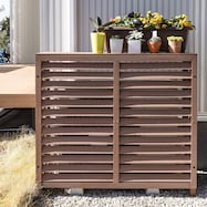 人工木エアコン室外機カバー