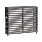 人工木エアコン室外機カバー(Lサイズ グレー) 1枚目画像