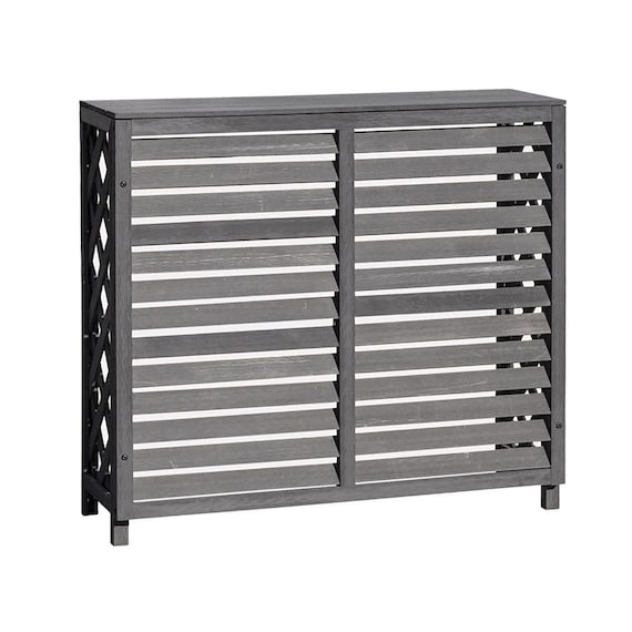 人工木エアコン室外機カバー(Lサイズ グレー) 1枚目画像