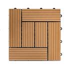 ジョイント人工木タイル 32枚セット(スパイラル/ライトブラウン) 1枚目画像