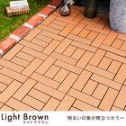 ジョイント人工木タイル 32枚セット(スパイラル/ライトブラウン) 3枚目画像