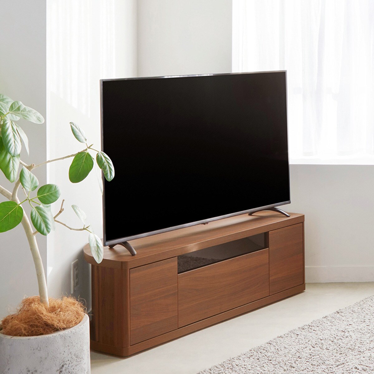 コーナーにも対応するテレビボード (幅110cm ROC BR) | ニトリ