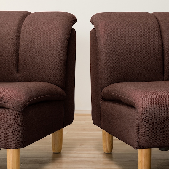 コーナーソファ3点セット 布張りタイプ (ワイン) 11枚目画像