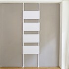 【簡単】ワンタッチ式 突っ張りパーテーション スチールボード4枚(ホワイト) 1枚目画像