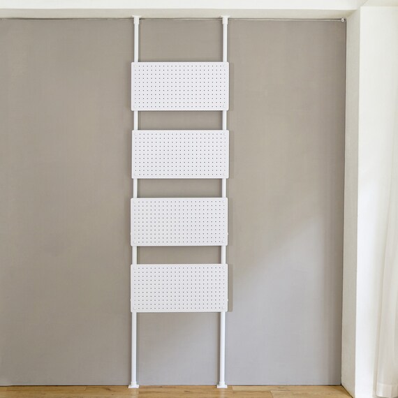 【簡単】ワンタッチ式 突っ張りパーテーション スチールボード4枚(ホワイト) 1枚目画像