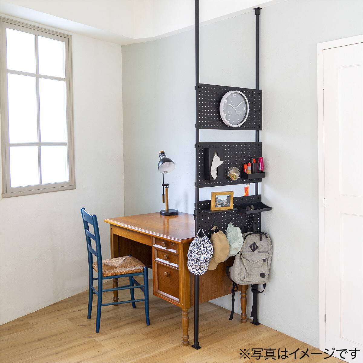 簡単】ワンタッチ式 突っ張りパーテーション スチールボード4枚