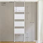 【簡単】ワンタッチ式 突っ張りパーテーション スチールボード4枚・フック10個付き(ブラック) 3枚目画像