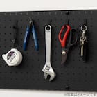 【簡単】ワンタッチ式 突っ張りパーテーション スチールボード4枚・フック10個付き(ブラック) 7枚目画像