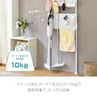 【簡単】ワンタッチ式 突っ張りパーテーション スチールボード4枚・フック10個付き(ブラック) 9枚目画像