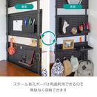 【簡単】ワンタッチ式 突っ張りパーテーション スチールボード4枚・フック10個付き（ブラック) 10枚目画像