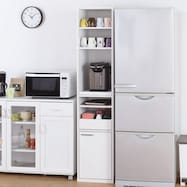 家電収納キャビネット (幅39cm MDL WH)【期間限定価格:11/27~1/5まで】