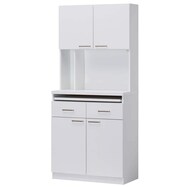 家電収納キャビネット (幅80cm MDL WH)【期間限定価格:11/27~1/5まで】