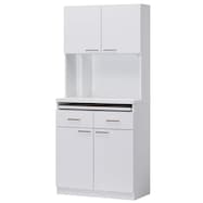 家電収納キャビネット (幅80cm MDL WH)【期間限定価格:11/27~1/5まで】