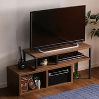 ヴィンテージテイストの伸長式テレビ台 (ローボード75-135cm WAL)