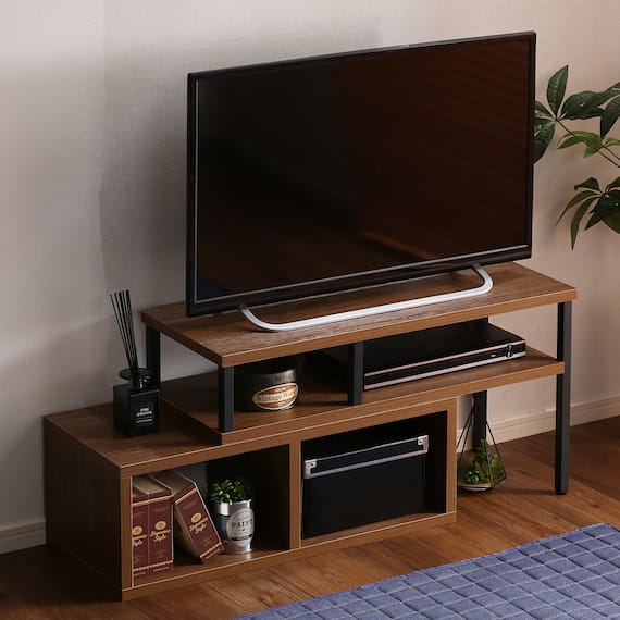 ヴィンテージテイストの伸長式テレビ台 (ローボード75-135cm WAL) 1枚目画像