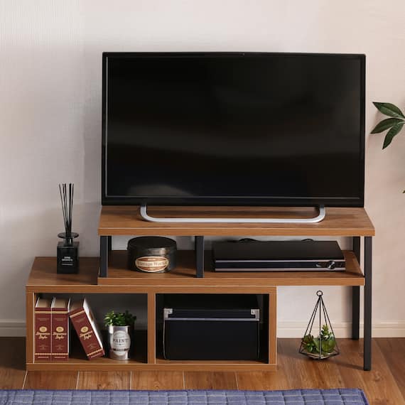 ヴィンテージテイストの伸長式テレビ台 (ローボード75-135cm WAL) 8枚目画像