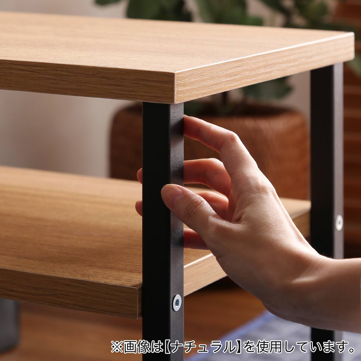 ヴィンテージテイストの伸長式テレビ台 (ローボード75-135cm WAL