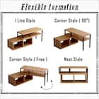 ヴィンテージテイストの伸長式テレビ台 (ローボード75-135cm NA) 3枚目画像