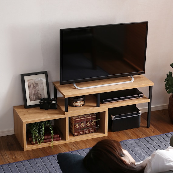 ヴィンテージテイストの伸長式テレビ台 (ローボード75-135cm NA) 10枚目画像