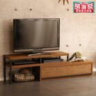 ヴィンテージテイストの伸長式テレビ台 (ローボード100-190cm WAL) 1枚目画像