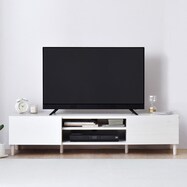 フラットなフォルムのテレビ台(ローボード幅148cm)