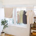 【室内用】インテリア物干しポール 1本(木目アイボリー) 2枚目画像