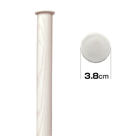 【室内用】インテリア物干しポール 1本(木目アイボリー) 4枚目画像
