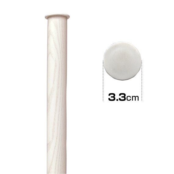 【室内用】インテリア物干しポール 1本(木目アイボリー) 9枚目画像