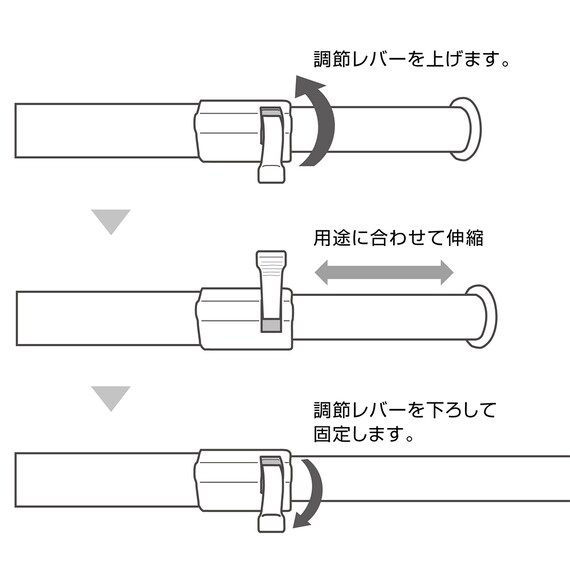 【室内用】インテリア物干しポール 1本(木目ライトブラウン) 7枚目画像