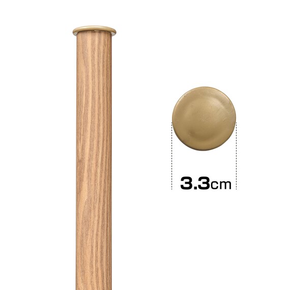 【室内用】インテリア物干しポール 1本(木目ライトブラウン) 9枚目画像