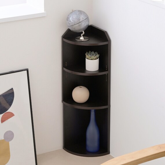 薄型カウンター下収納 コーナーラック (DBR) 1枚目画像