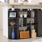 薄型カウンター下収納 コーナーラック (DBR) 2枚目画像