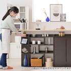 薄型カウンター下収納 コーナーラック (DBR) 3枚目画像