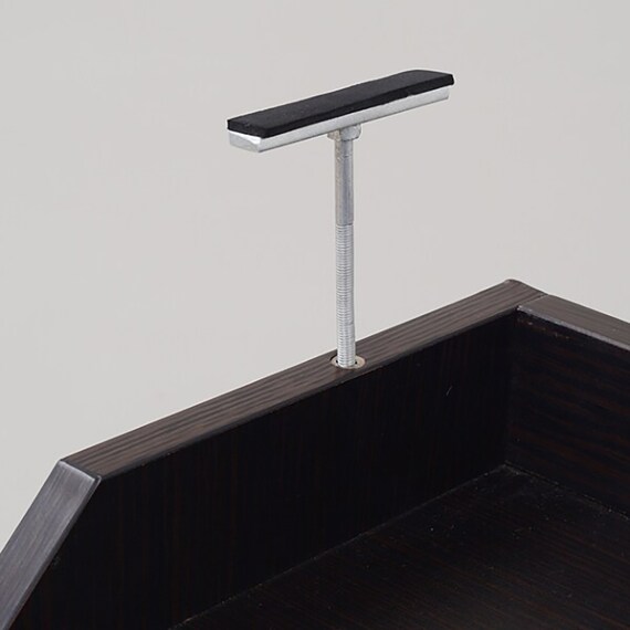 薄型カウンター下収納 コーナーラック (DBR) 6枚目画像