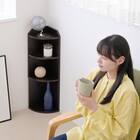 薄型カウンター下収納 コーナーラック (DBR) 10枚目画像