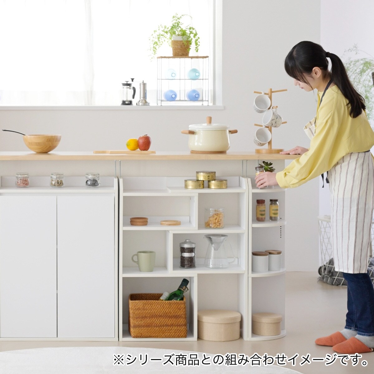 薄型カウンター下収納 コーナーラック (WH) | ニトリネット