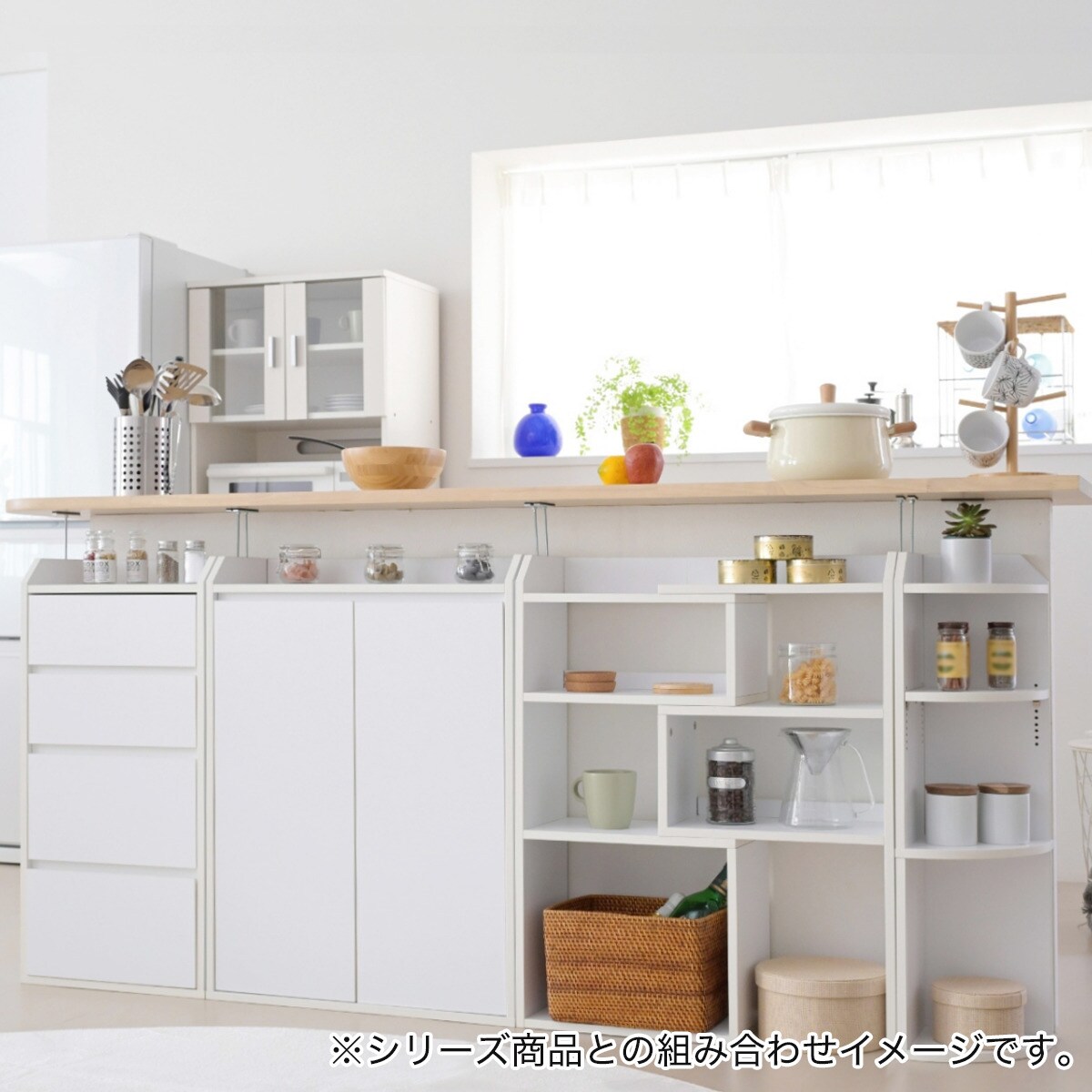 薄型カウンター下収納 コーナーラック (WH) | ニトリネット