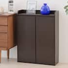 薄型カウンター下収納 扉タイプ (幅60cm DBR) 1枚目画像