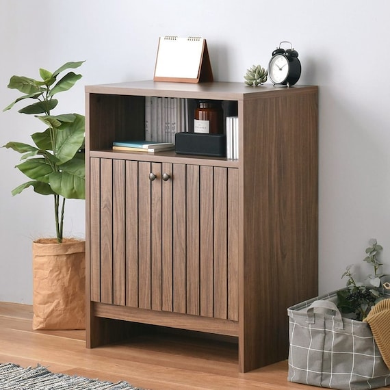 コンパクトサイズのシンプルキャビネット (幅60cm BR) 1枚目画像