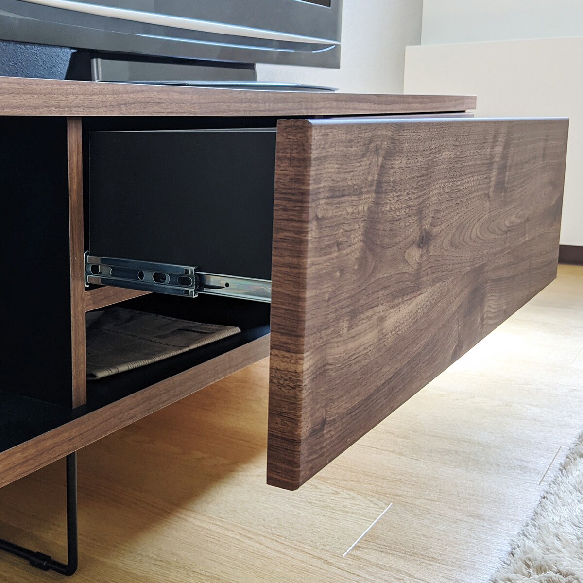 配線すっきり コンセント付きテレビ台 (ローボード幅180cm BR