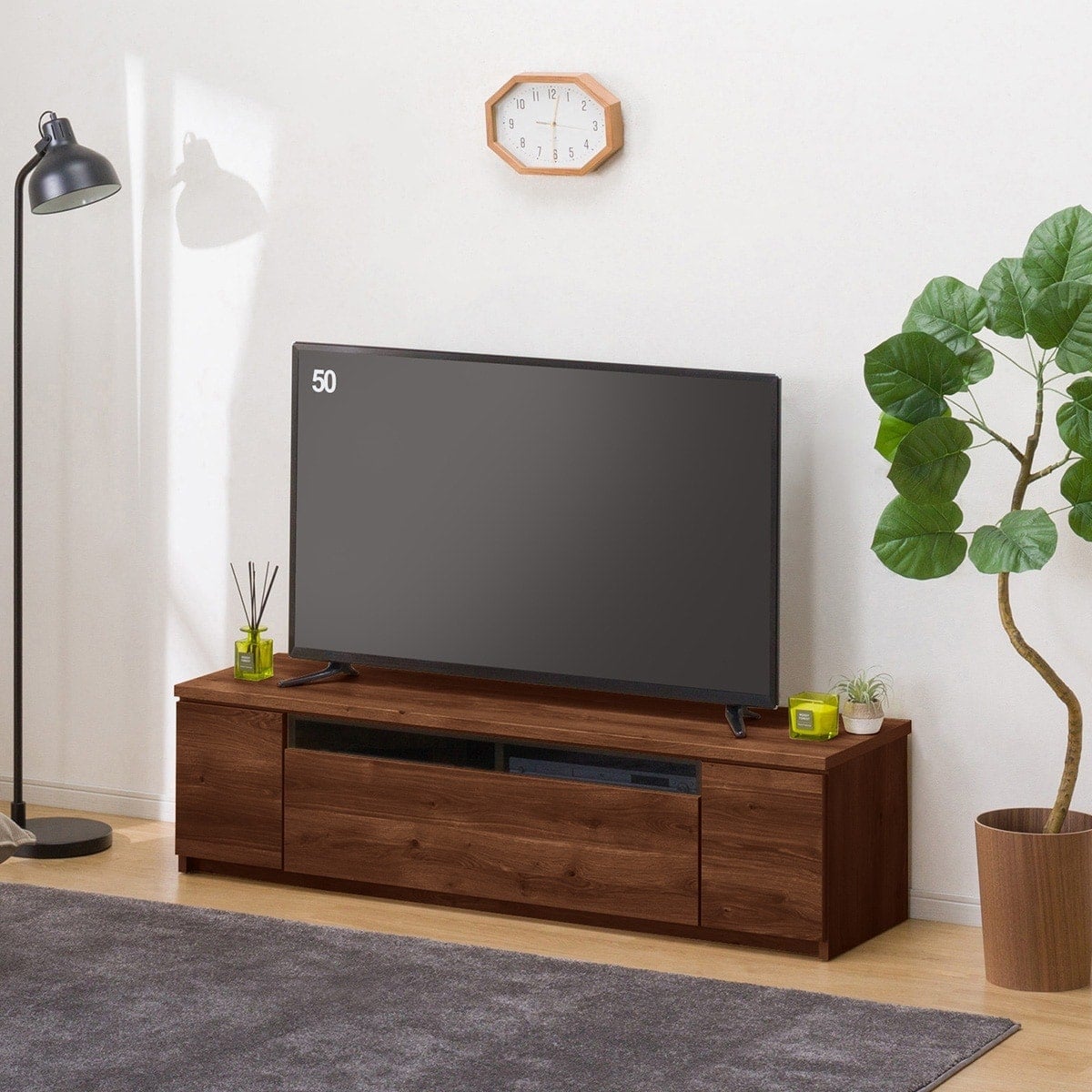 美品】ニトリテレビ台150cm (定価59,)ナチュラル-