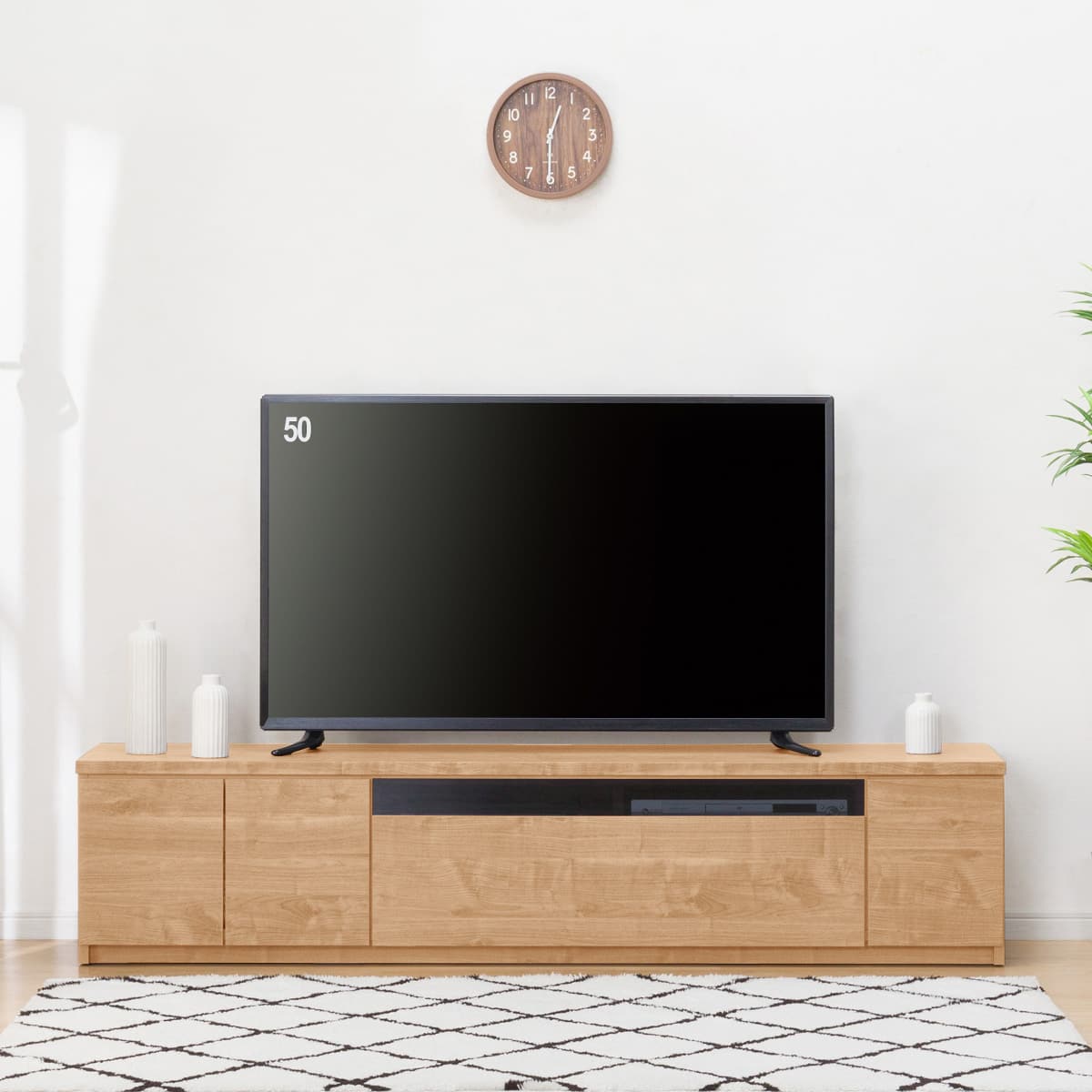 W180　D44.5　H23.2　180テレビボード【24日までの出品】 ワイドローボード (W180 ロータイプ NA) | ニトリネット【公式】 家具