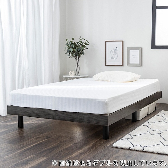 セミシングル 脚付きすのこベッド (APL GY) 1枚目画像