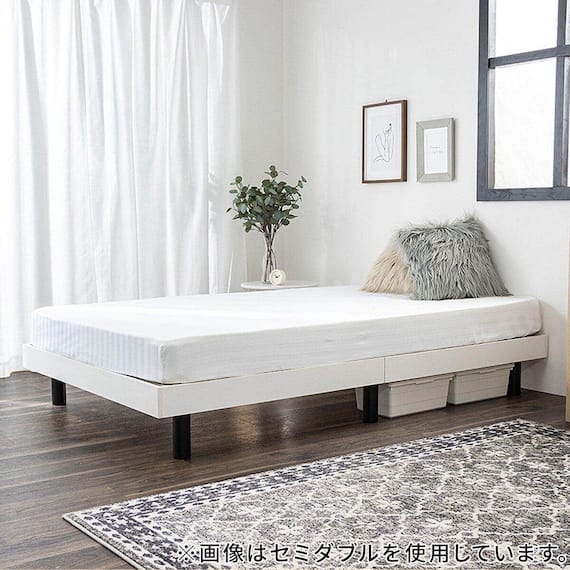 シングル 脚付きすのこベッド (APL WH) 1枚目画像