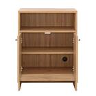 コンパクトサイズのシンプルキャビネット (幅60cm LBR) 4枚目画像