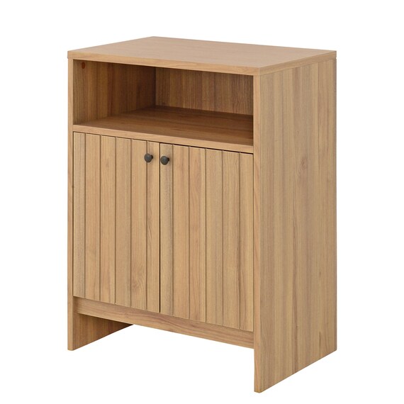 コンパクトサイズのシンプルキャビネット (幅60cm LBR) 5枚目画像