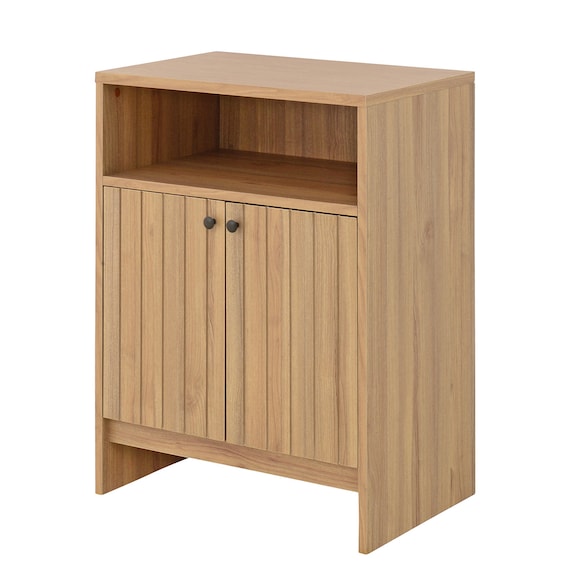 コンパクトサイズのシンプルキャビネット (幅60cm LBR) 5枚目画像